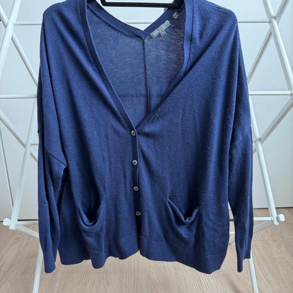 Vince Deep Blue Women's Cardigan